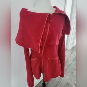 LULULEMON Red Cowel Neck Jacket size 10